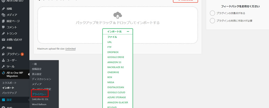 all in one wp migrationとは?設定方法を解説。パーマリンクを更新